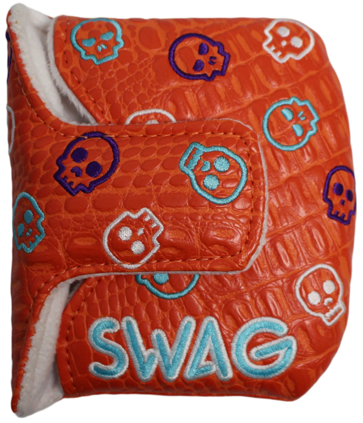Swag Golf - Skulls Orange/Pink/Blue Mallet Putter Headcover *opened, no bag* - The Golf Guys Online