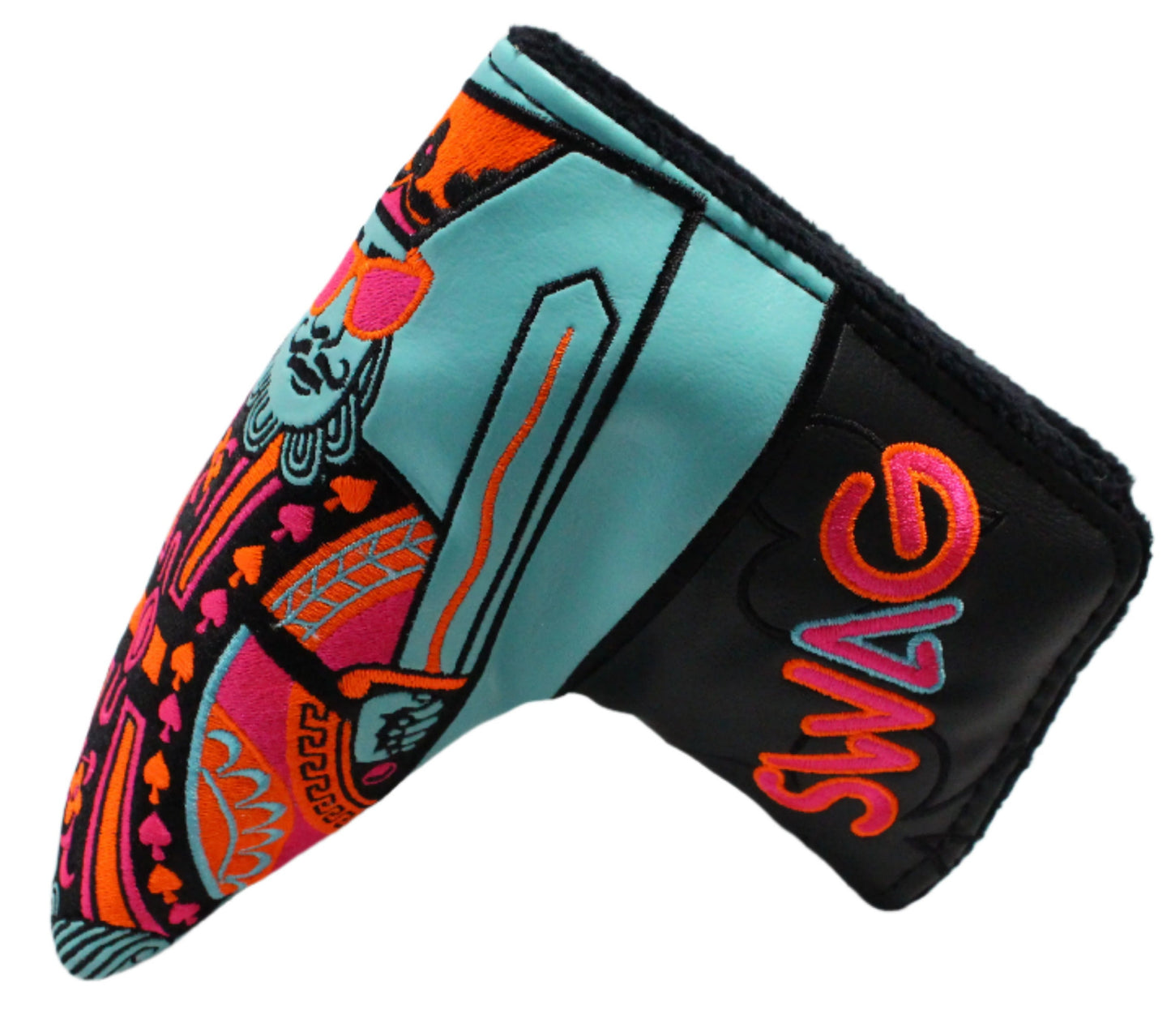 Swag Golf - Swag King Blue/Black/Orange Blade Putter Headcover *opened, no bag* - The Golf Guys Online