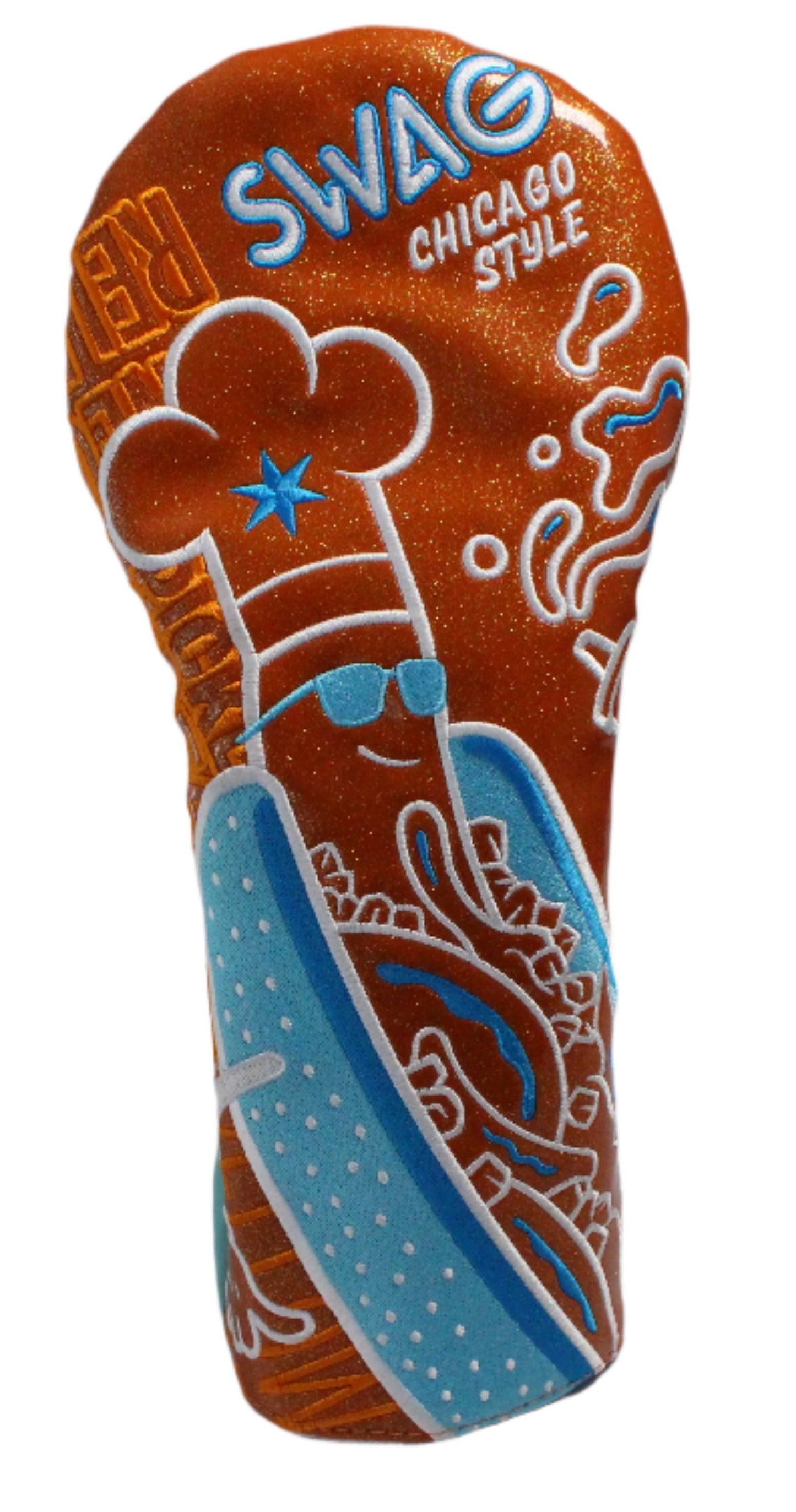 Swag Golf - Mandarin Jumbo Dog Driver/Wood Headcover Set *opened, no bag* - The Golf Guys Online