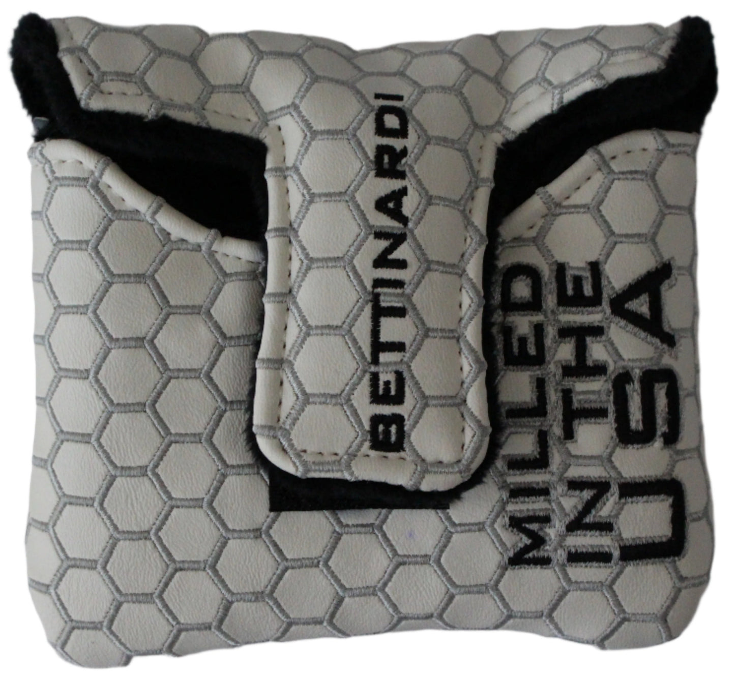 Bettinardi - 2022 Jumbo Hex B Specialty Run Mid-Sqaure Mallet Putter Headcover White/Black - The Golf Guys Online