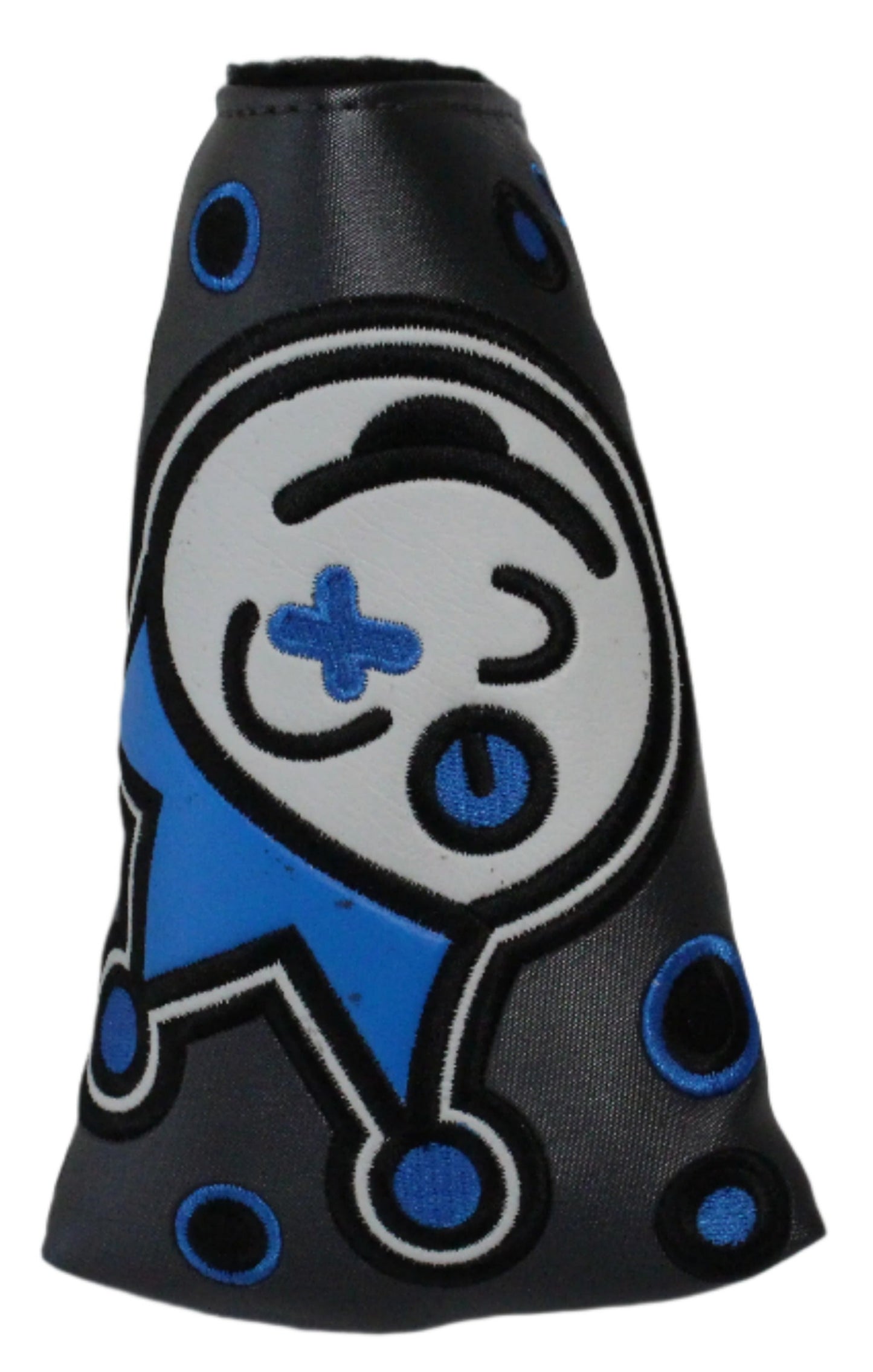 Scotty Cameron - 2019 Custom Shop Jackpot Johnny Charcoal & Blue Mid-Mallet Putter Headcover - The Golf Guys Online