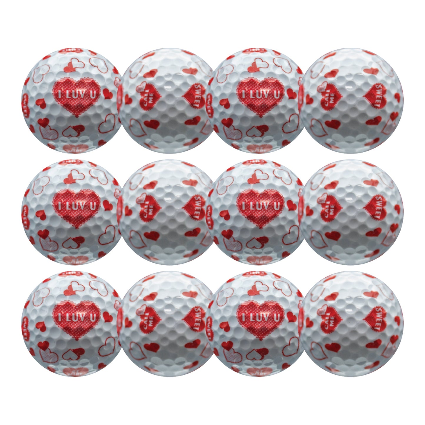 New Novelty I Luv U Golf Balls