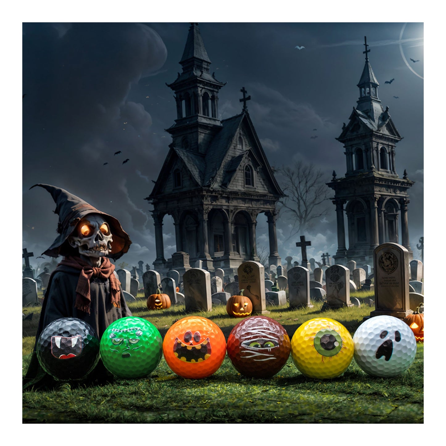 New Novelty Halloween Monster Mix Golf Balls