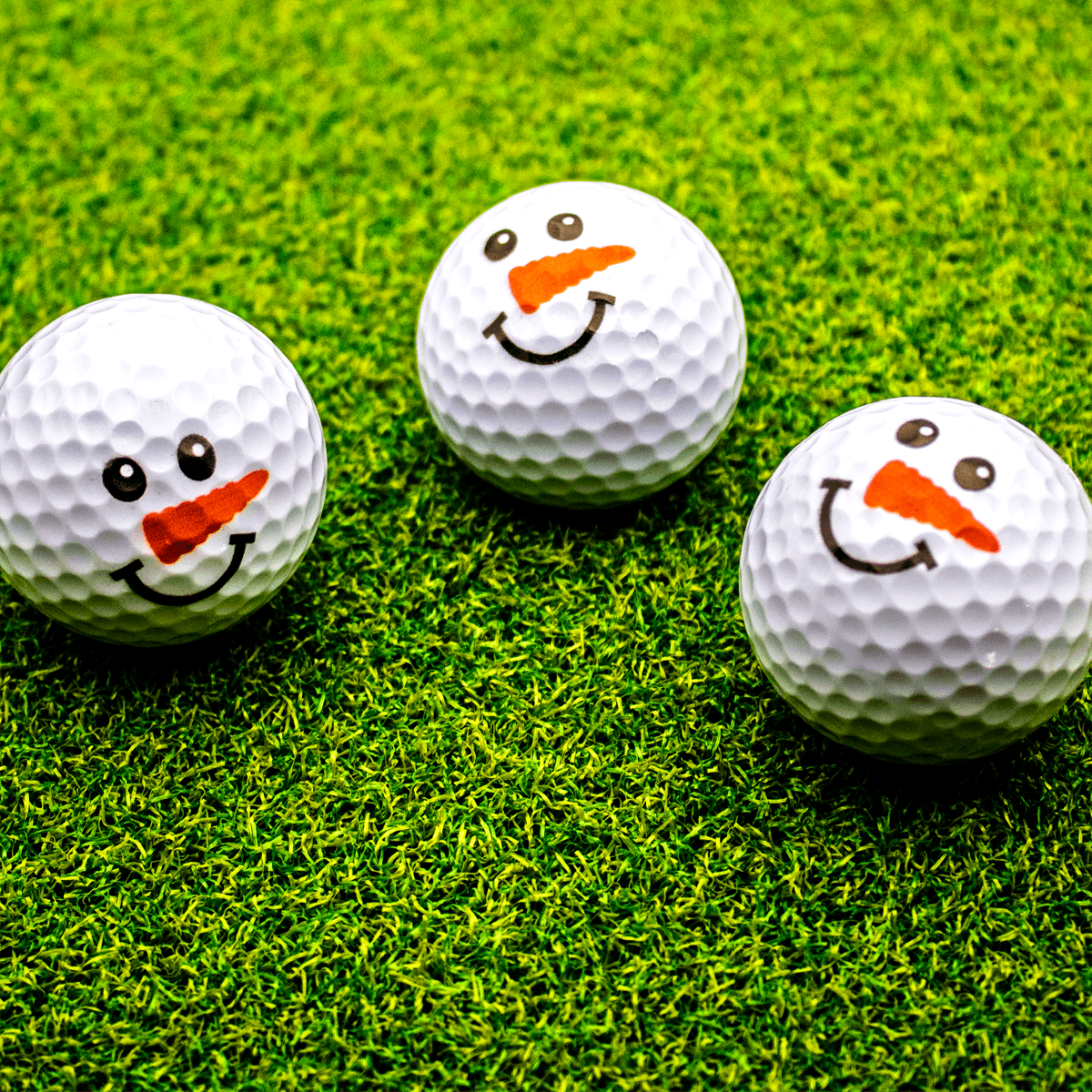 New Novelty Snowman Face Golf Balls