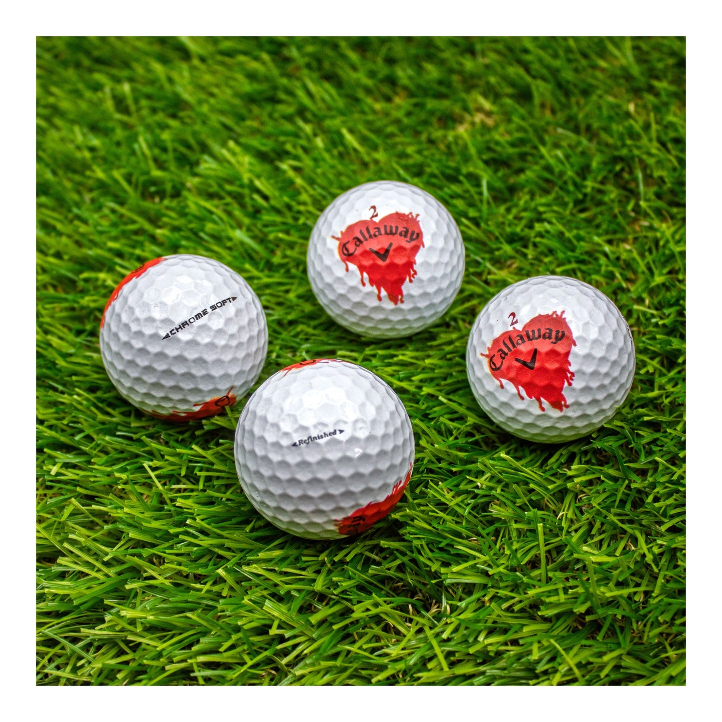 Refurbished Callaway Chrome Soft Bleeding Hearts Golf Balls