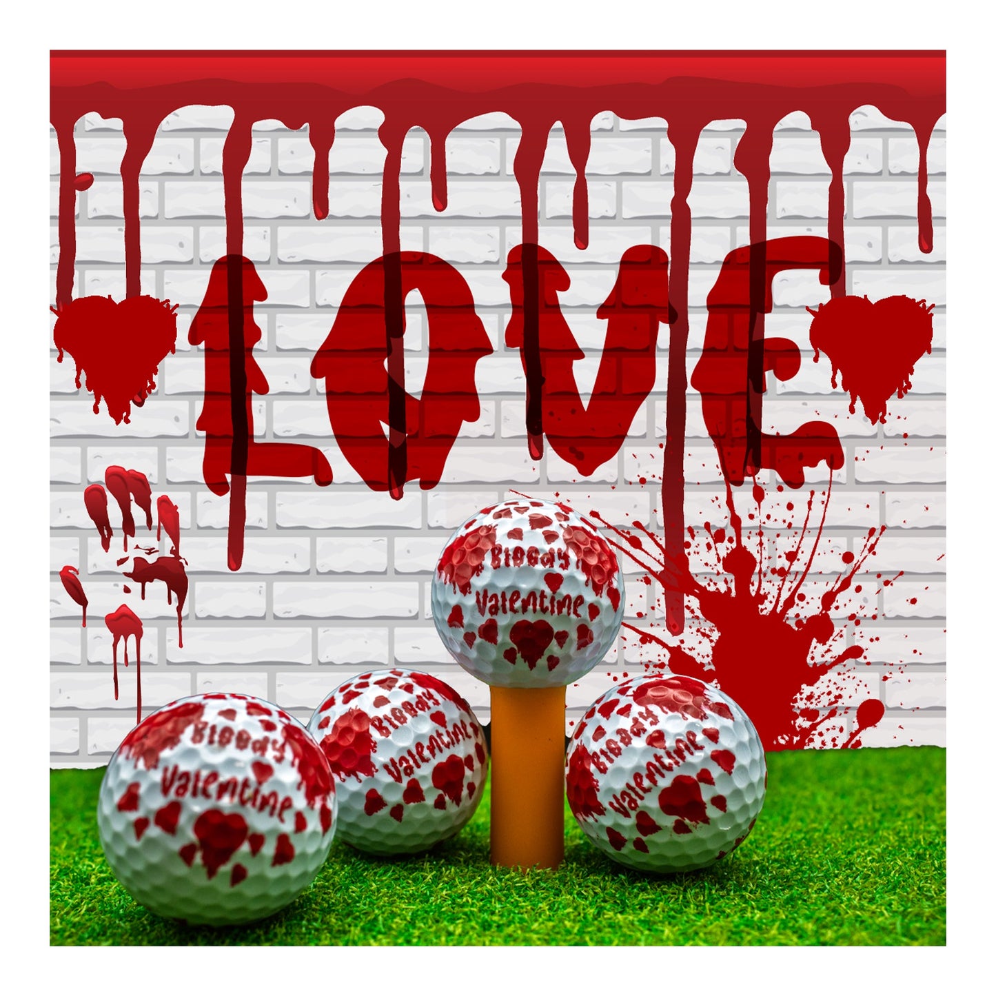 New Novelty Bloody Valentine Golf Balls