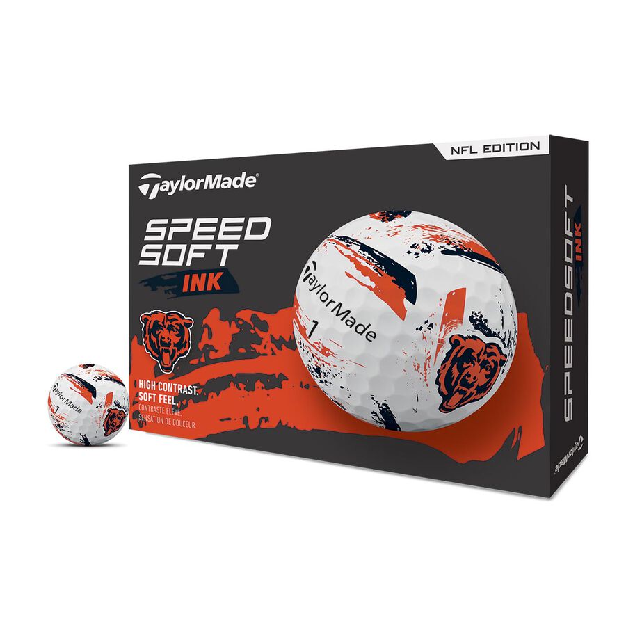 TaylorMade Speed Soft Ink NFL Chicago Bears Golf Balls