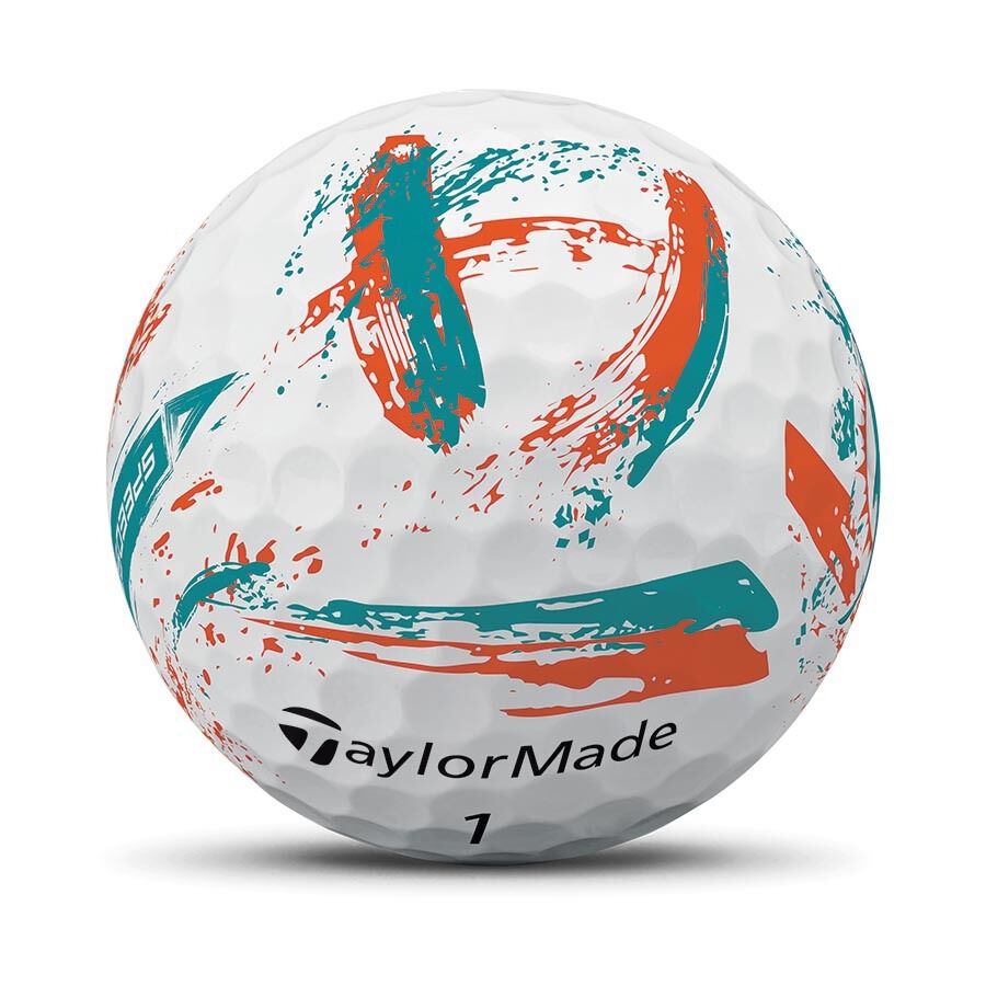 TaylorMade Speed Soft Ink NFL Dolphins Golf Balls - The Golf Guys Online