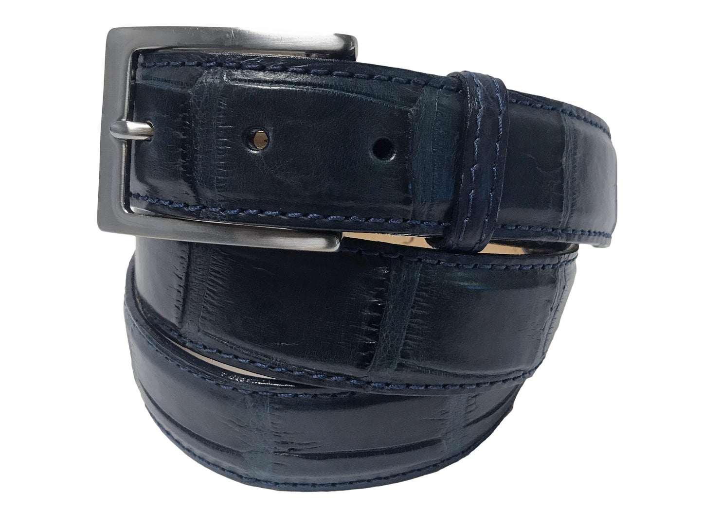 Alligator Skin Matte Belt Navy - The Golf Guys Online