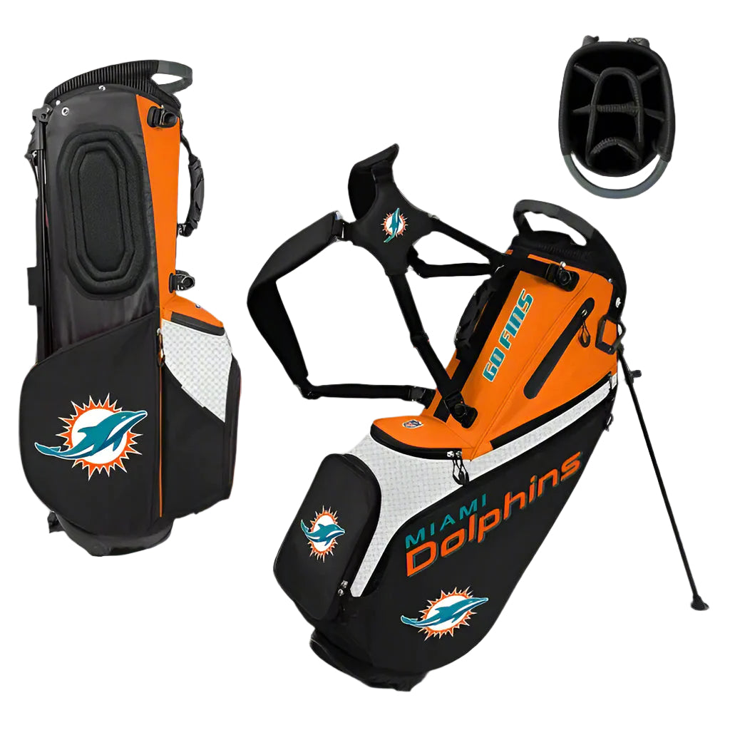 Miami Dolphins Back Nine Golf Stand Bag - The Golf Guys Online