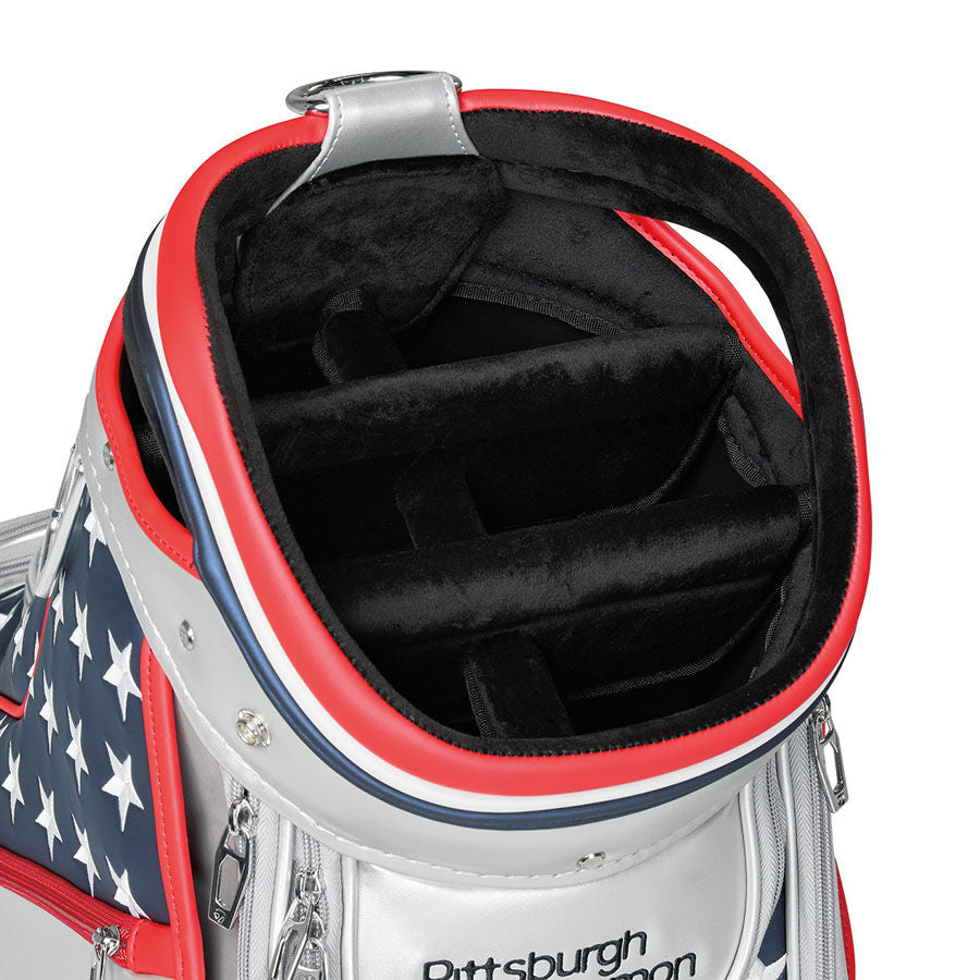 TaylorMade 2025 Summer Commemorative Pittsburgh Persimmon Heritage Staff Bag - The Golf Guys Online
