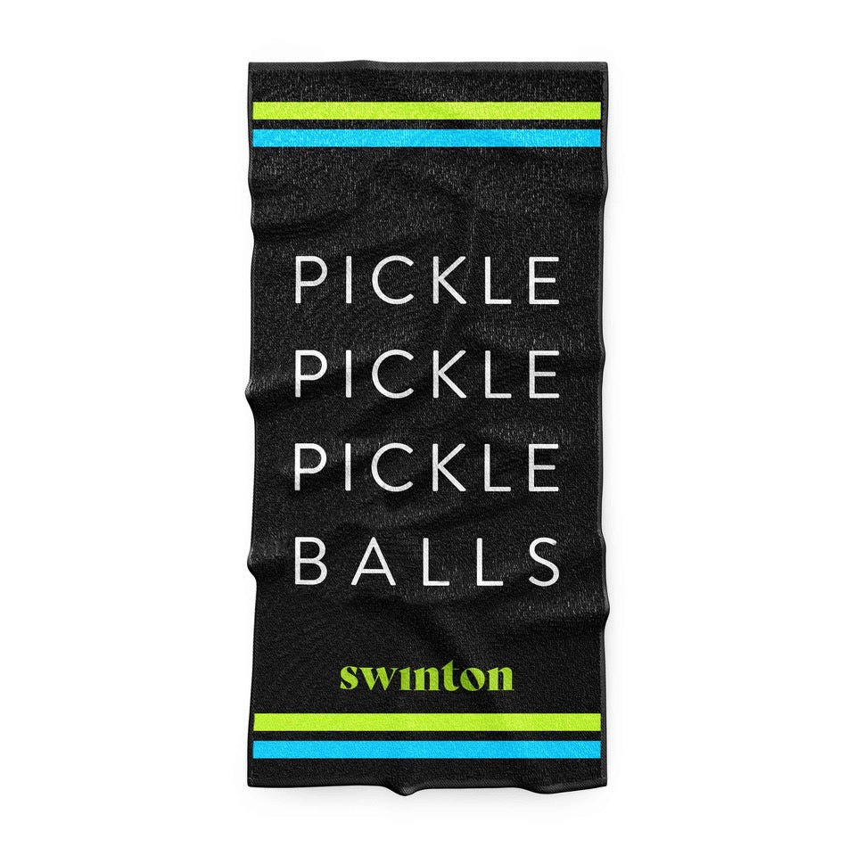 Pickleball Sports Towel Black - The Golf Guys Online