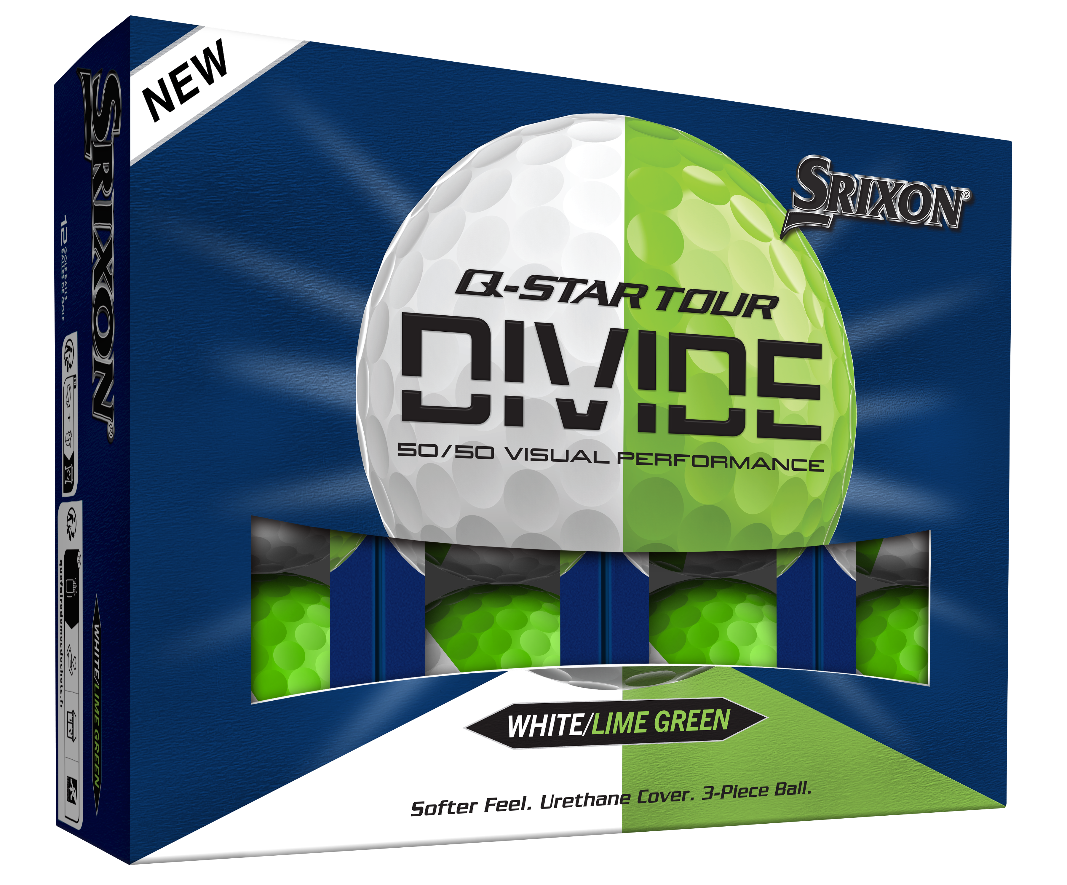 Srixon Q-Star Tour 6 Divide 2026 White/Green Golf Balls – The Golf