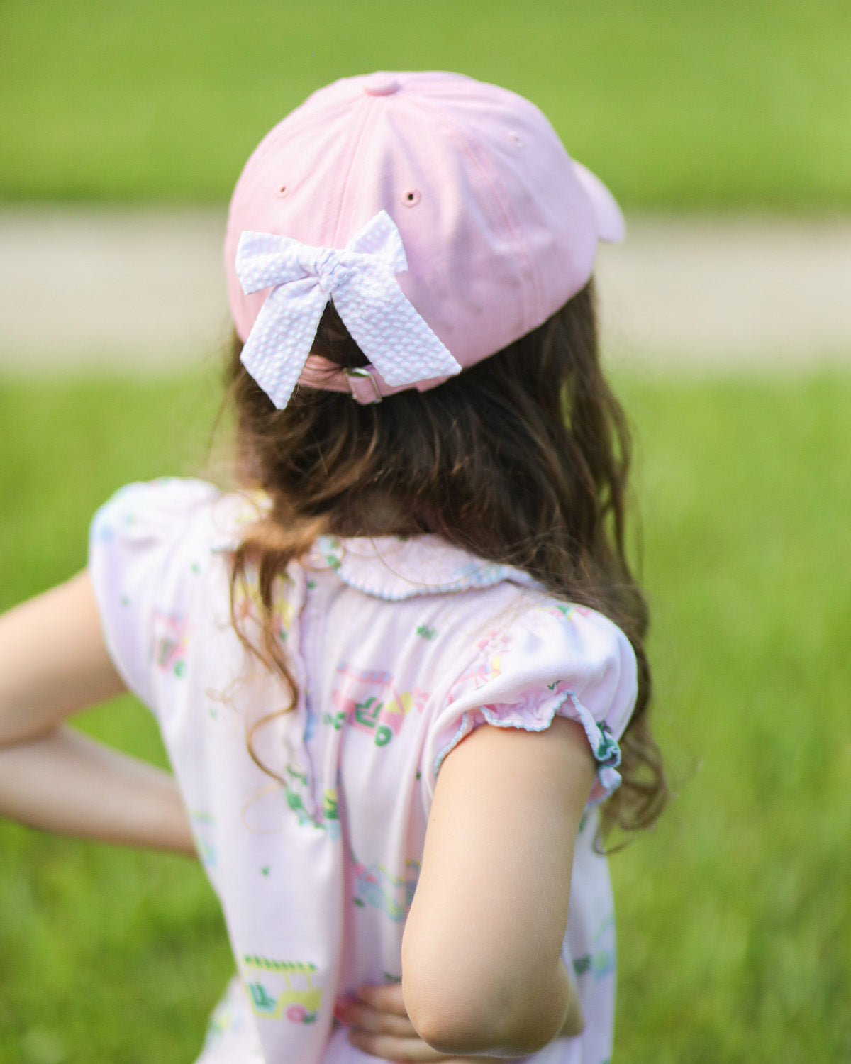Rainbow Golf Cart Bow Baseball Hat (Baby/Toddler, Youth) - The Golf Guys Online