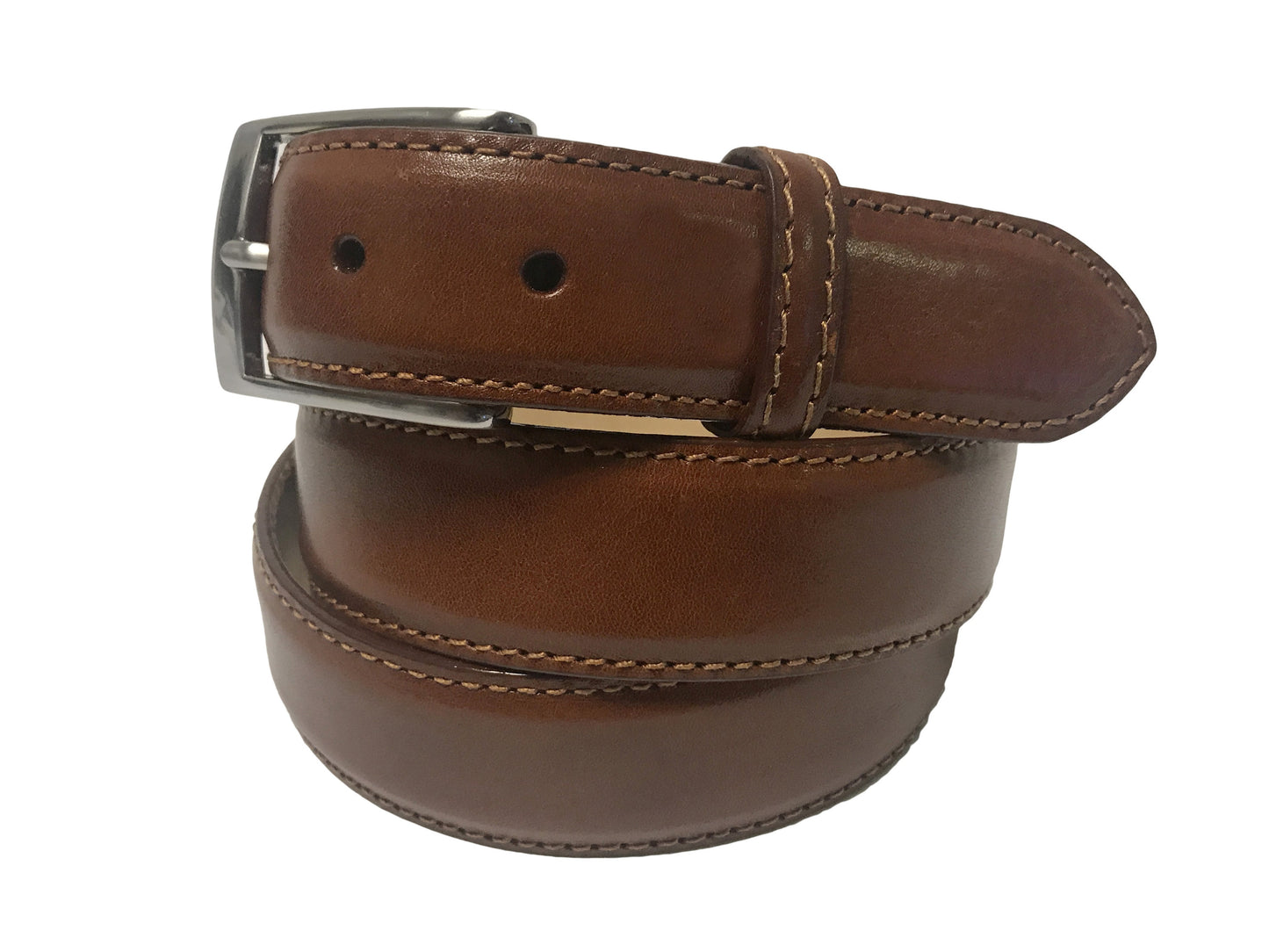 Calf Skin Solid Belt Cognac - The Golf Guys Online