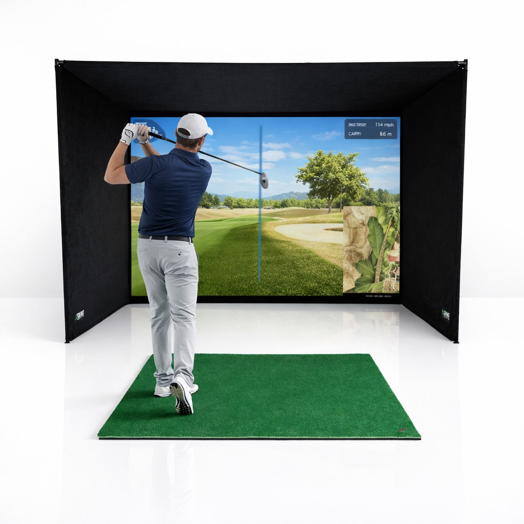SimBox Golf Simulator Enclosure - 7 sizes, Pro + Impact Screen and