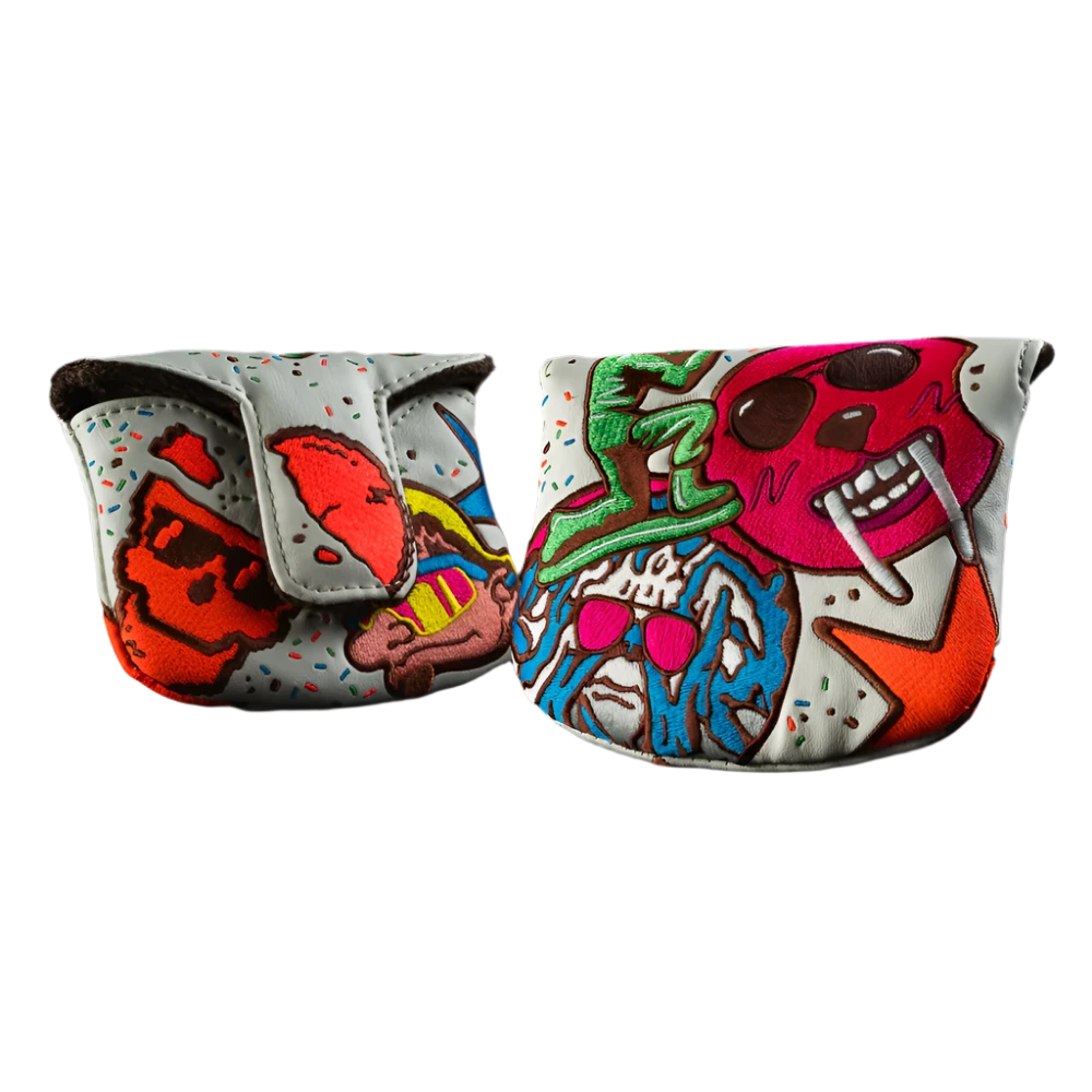 Swag Golf - Cookie 4.0 White/Pink/Green Mallet Putter Headcover - The Golf Guys Online