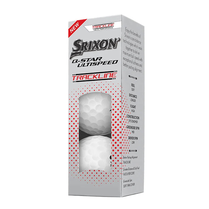Srixon 2026 Q-Star Ultispeed TrackLine White Golf Balls