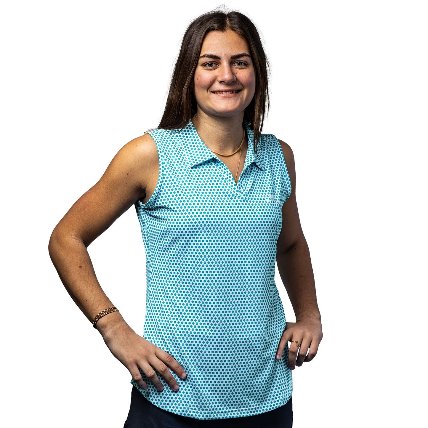 Women's Scales Pickleball Sleeveless Polo - The Golf Guys Online