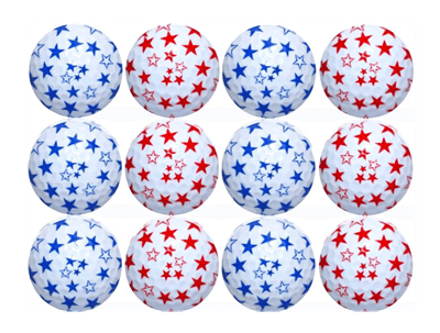 New Novelty Patriotic Stars Mix Golf Balls