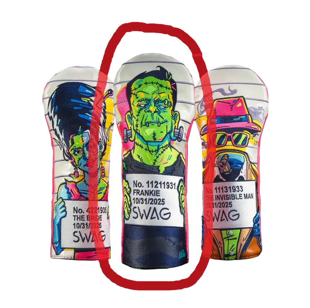 Limited Swag Golf Monster Mugshot Frankenstein's Monster Fairway Wood Headcover *opened, no bag*