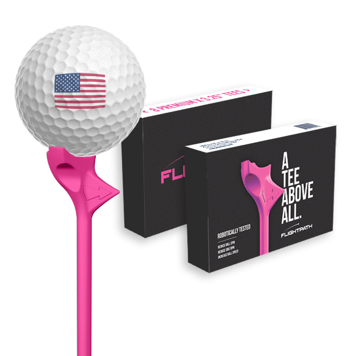 Pink Flightpath Golf Tees - 1 Pack - The Golf Guys Online