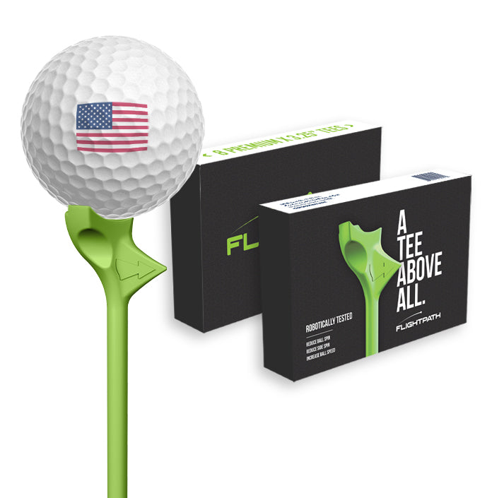 Green Flightpath Golf Tees - 1 Pack (8 tees) - The Golf Guys Online