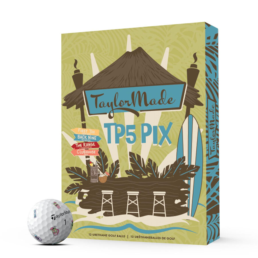 TaylorMade TP5 Pix 3.0 Hawaiian Tiki Golf Balls - The Golf Guys Online