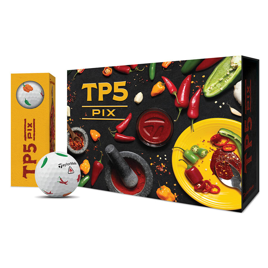 TaylorMade TP5 PIX Pepper May Golf Balls - The Golf Guys Online