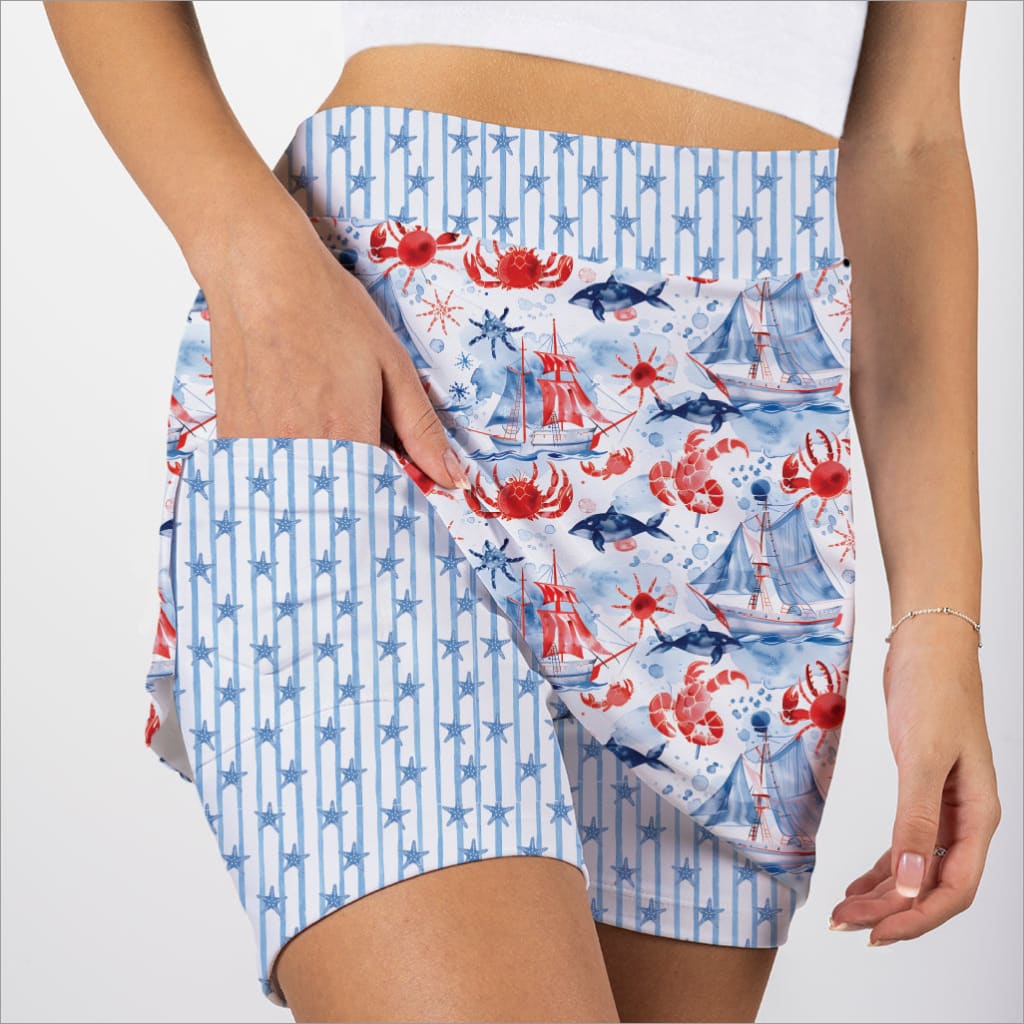 AHOY FASHION PRINT SKORT - The Golf Guys Online