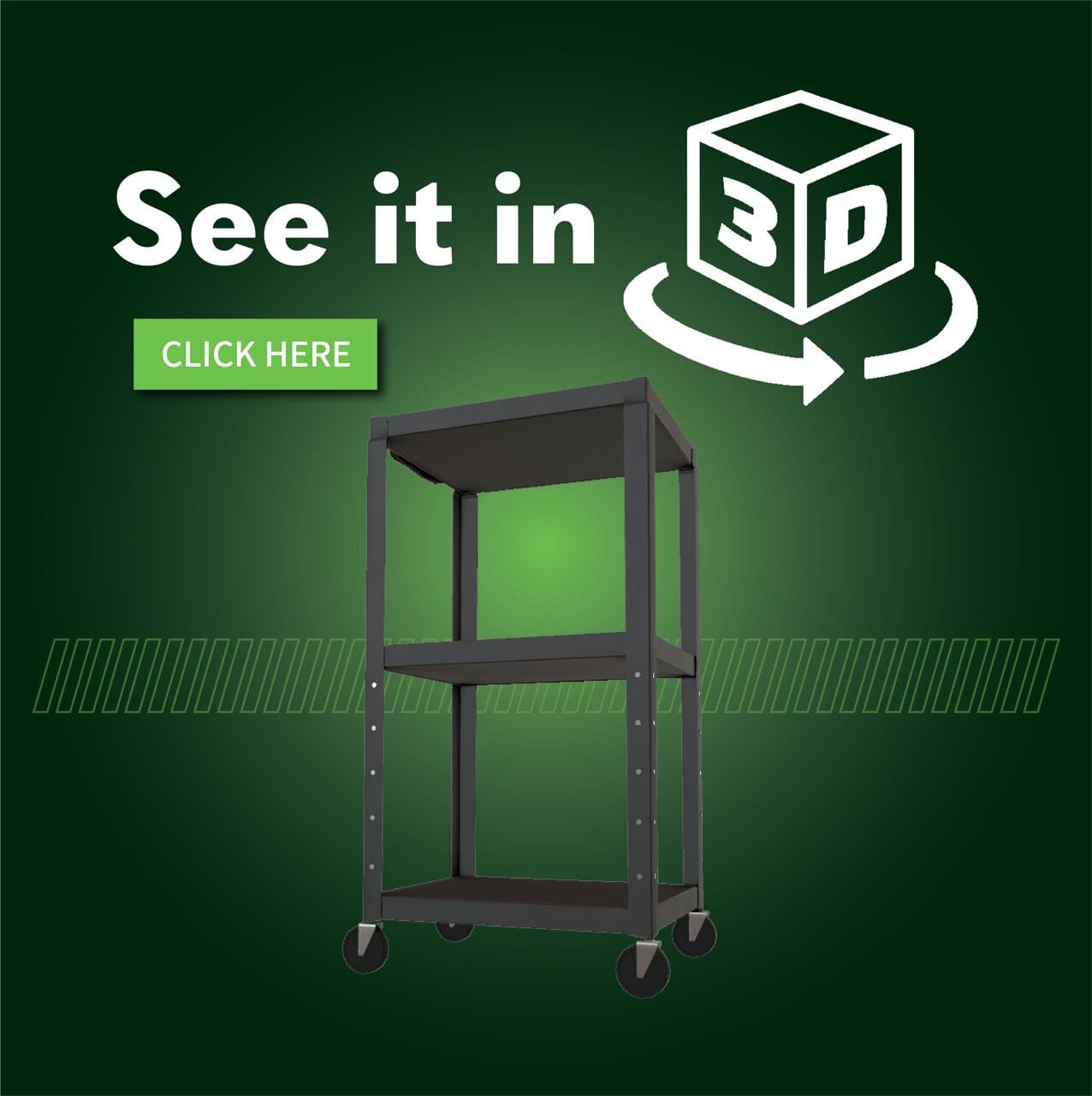 Steel Adjustable Height AV Cart - The Golf Guys Online