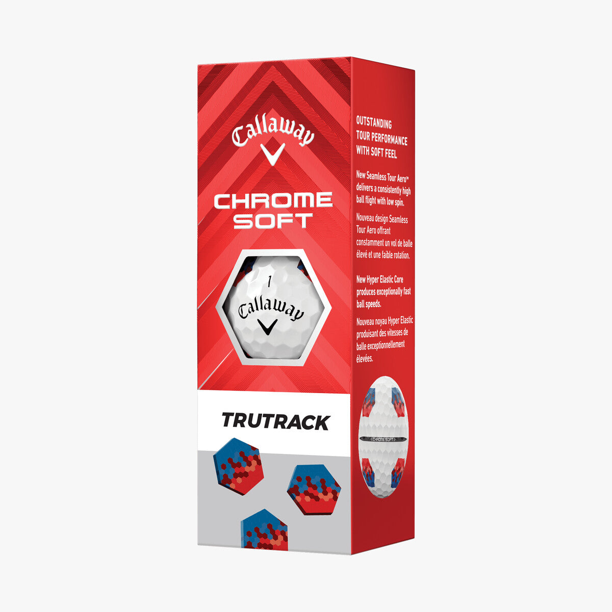 Callaway Chrome Soft TruTrack Blue & Red 2024 Golf Balls - The Golf Guys Online