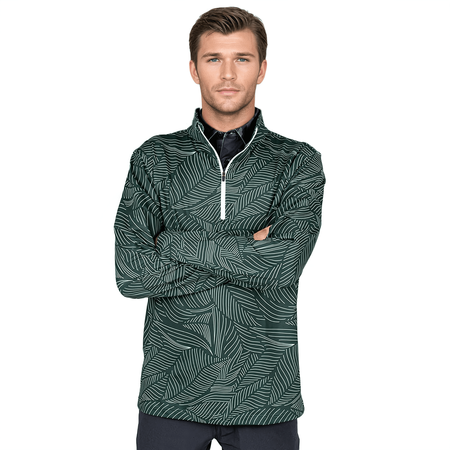 Bermuda Leaf Men's Q-Zip - The Golf Guys Online