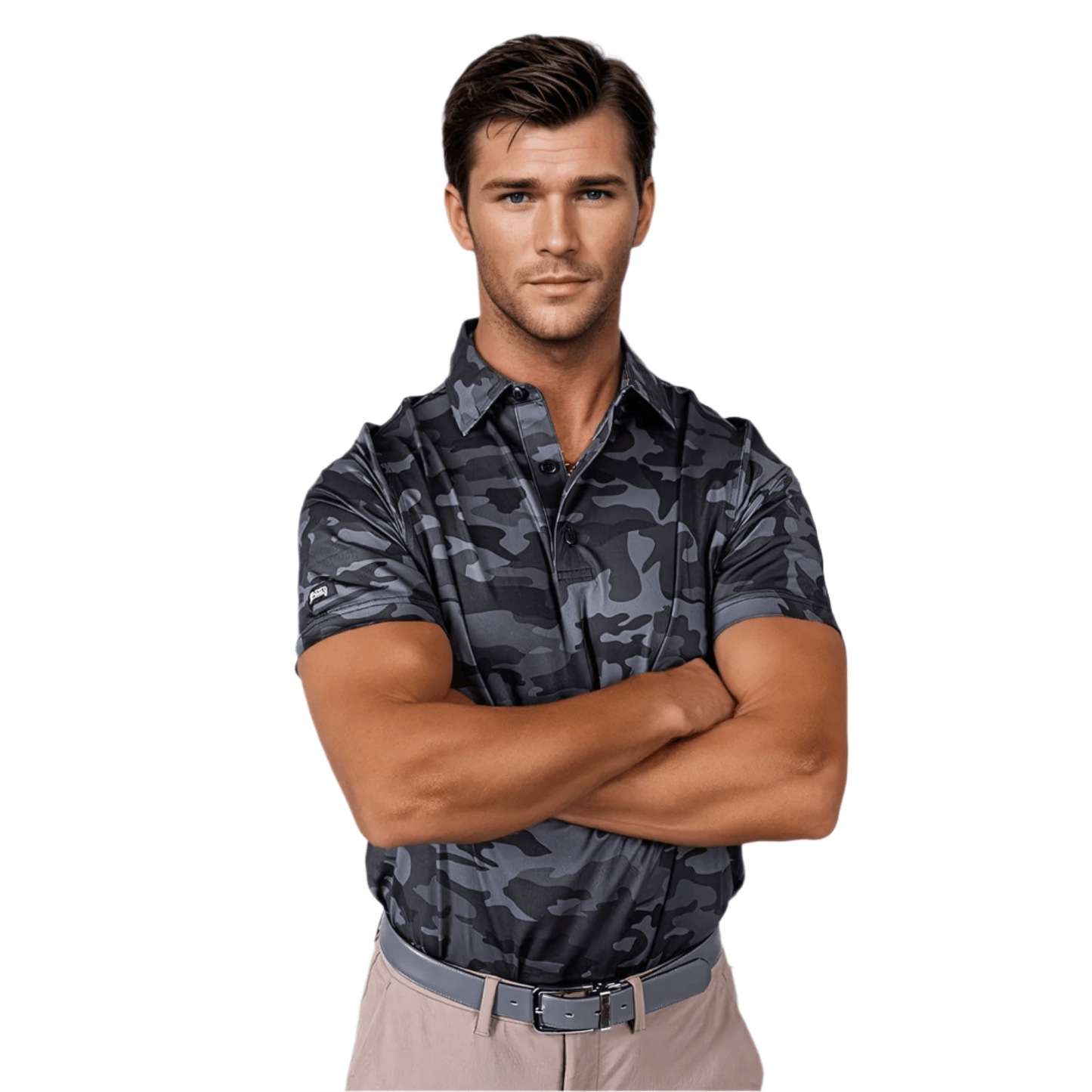 Black Camo Men's Polo - The Golf Guys Online