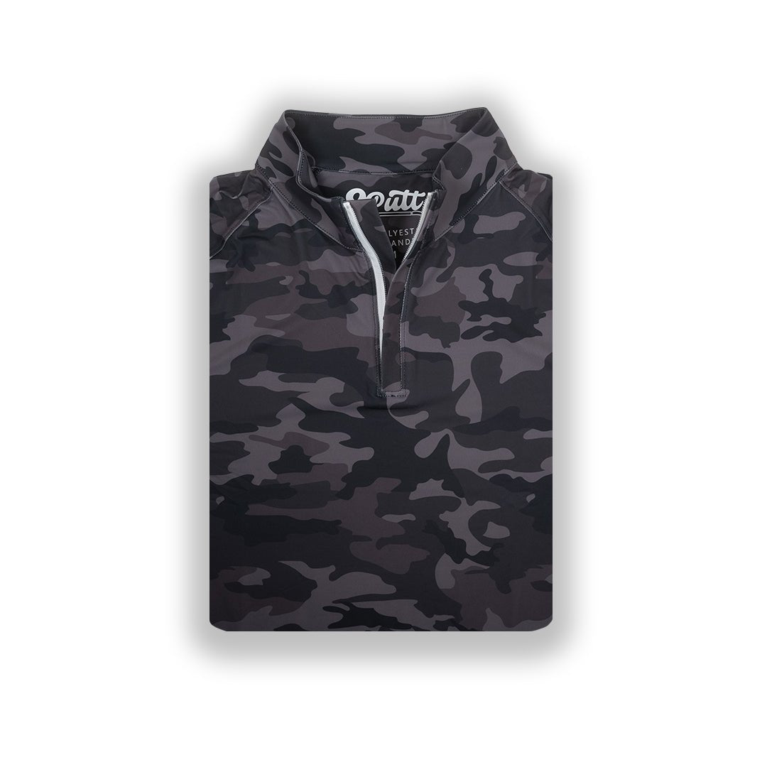 Black Camo Men's Q-Zip - The Golf Guys Online