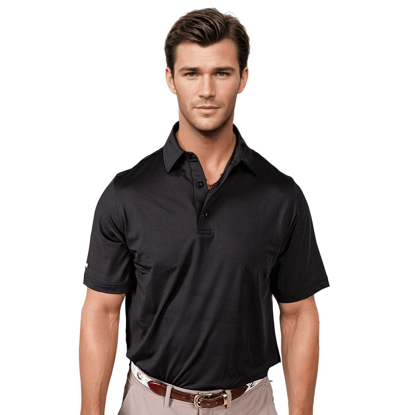Black Men's Polo - The Golf Guys Online