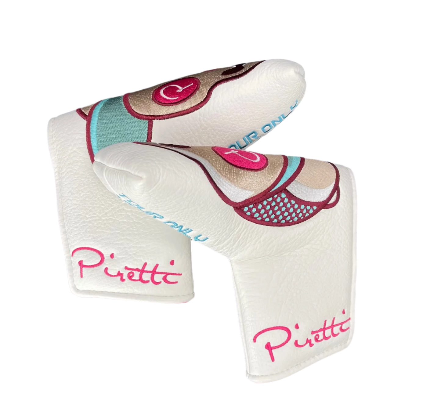 Piretti Golf - Neon Dia De Los Muertos Tour Only Blade Putter Headcovers White - The Golf Guys Online