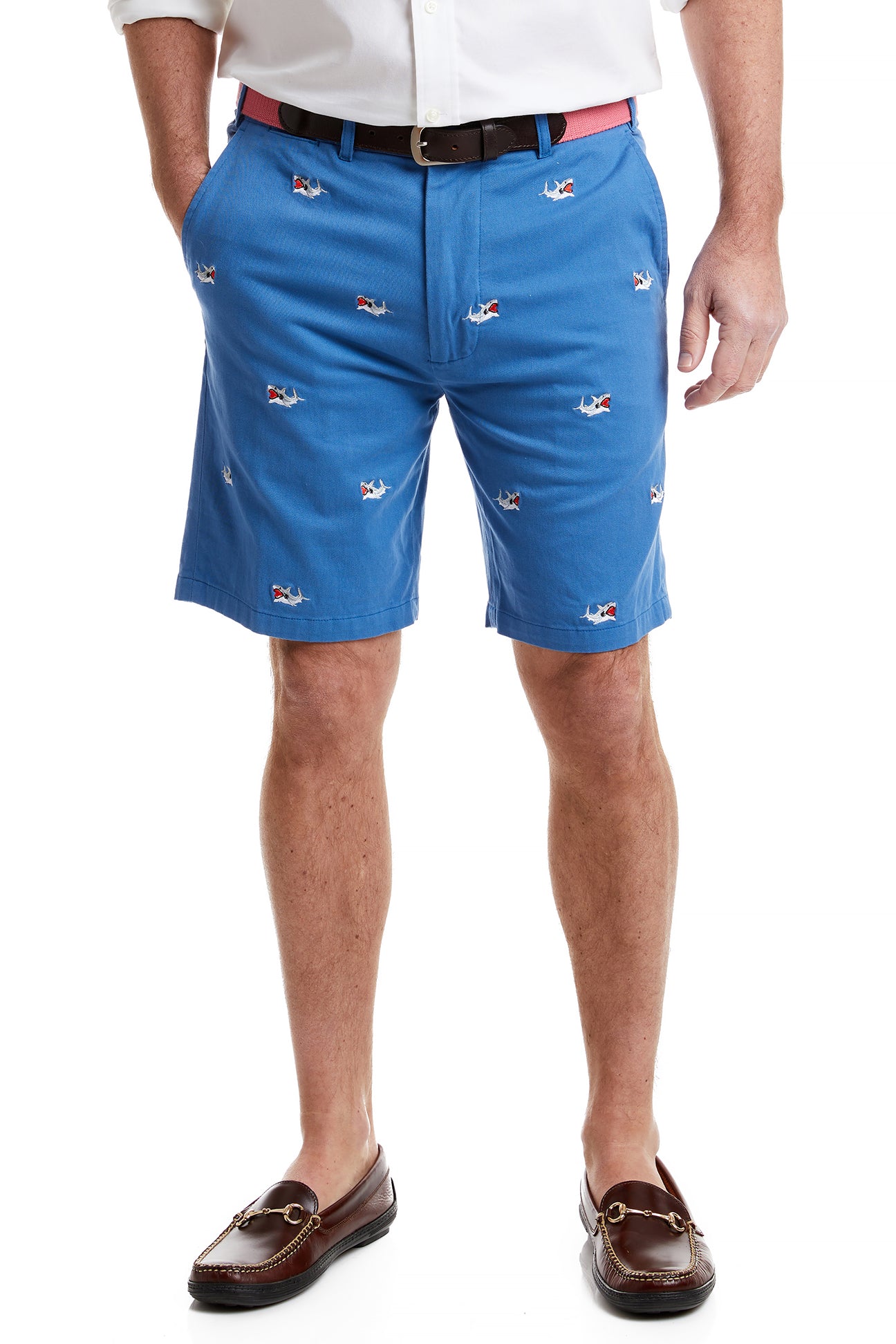 Cisco Short Deep Ocean Blue with Great White Shark - The Golf Guys Online