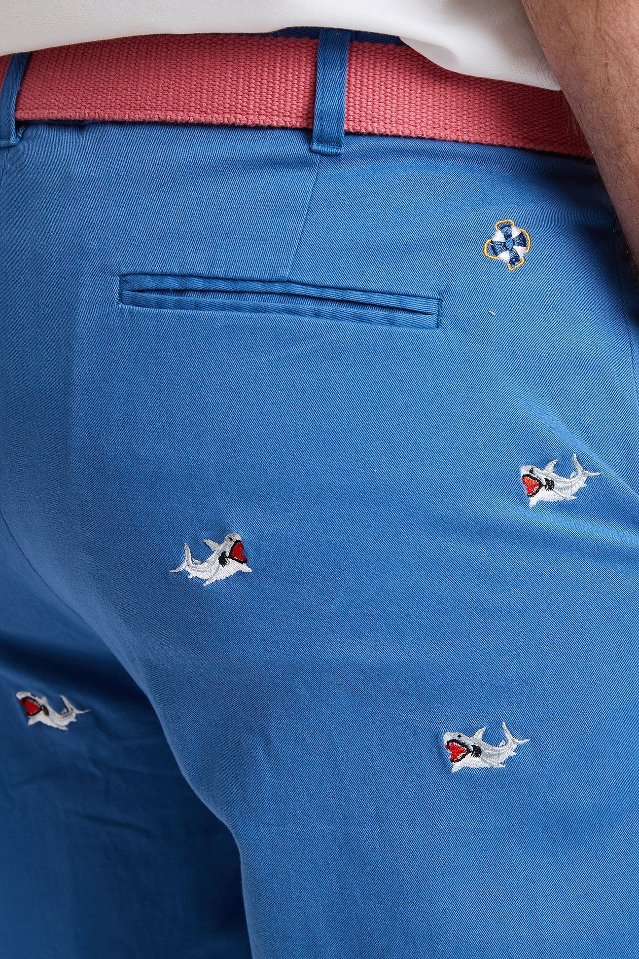 Cisco Short Deep Ocean Blue with Great White Shark - The Golf Guys Online
