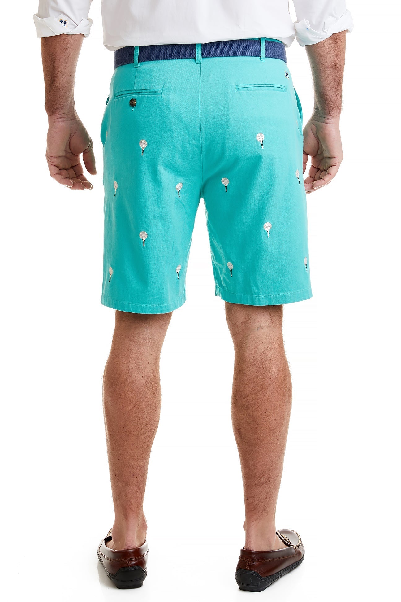 Cisco Short Stretch Twill Aquatic Green with Golf Ball & Tee - The Golf Guys Online