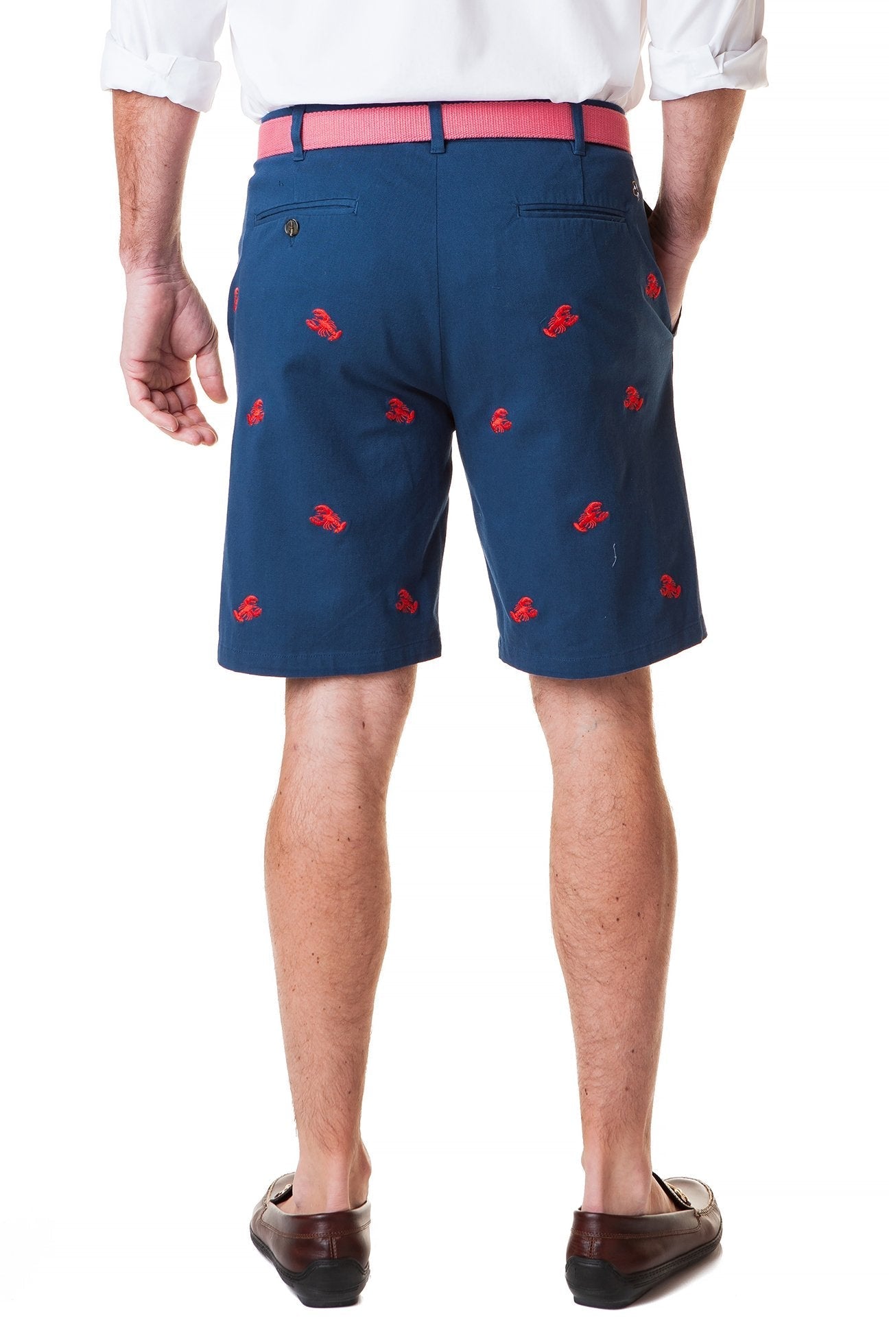 Cisco Short Stretch Twill Nantucket Navy With Lobster - The Golf Guys Online