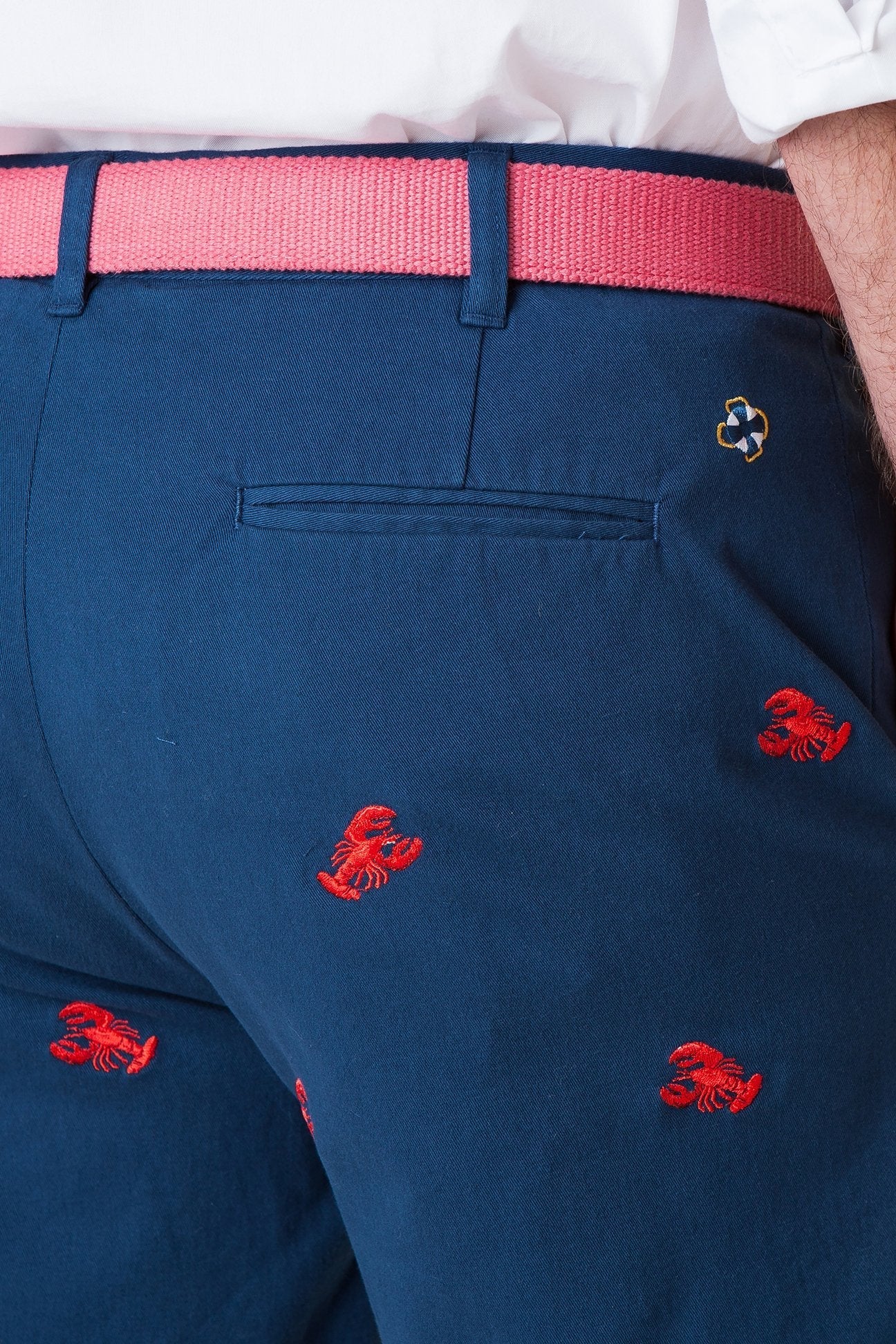 Cisco Short Stretch Twill Nantucket Navy With Lobster - The Golf Guys Online