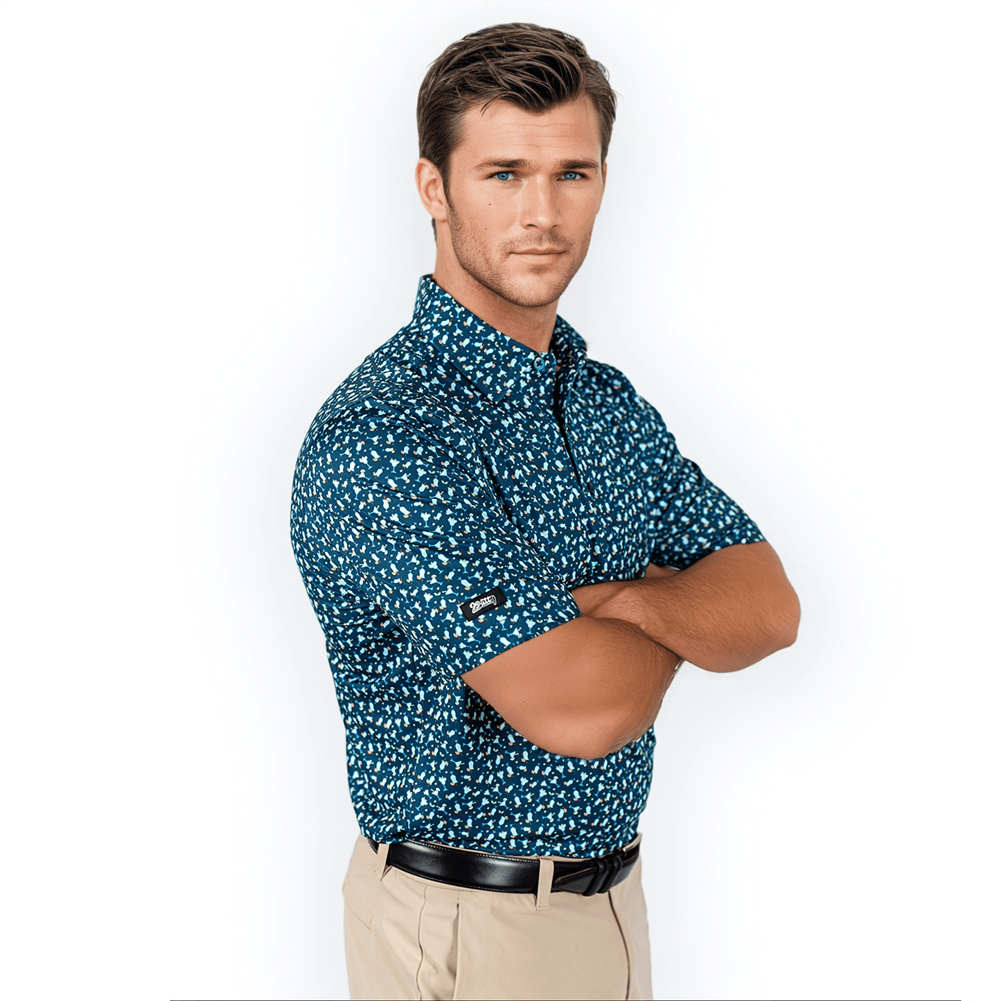 Cocktail Hour Men's Polo - The Golf Guys Online