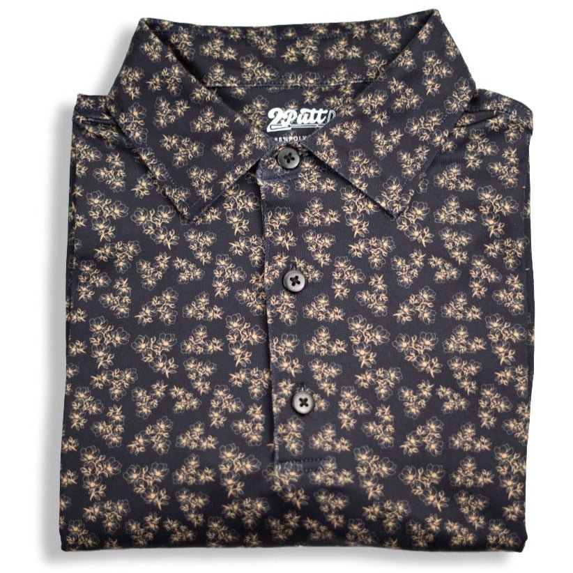 Dark Floral Men's Polo - The Golf Guys Online