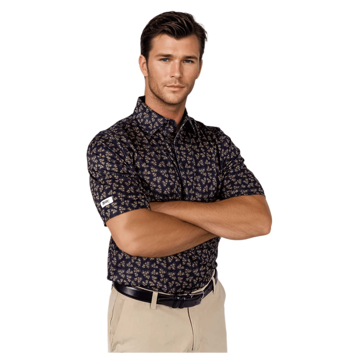Dark Floral Men's Polo - The Golf Guys Online