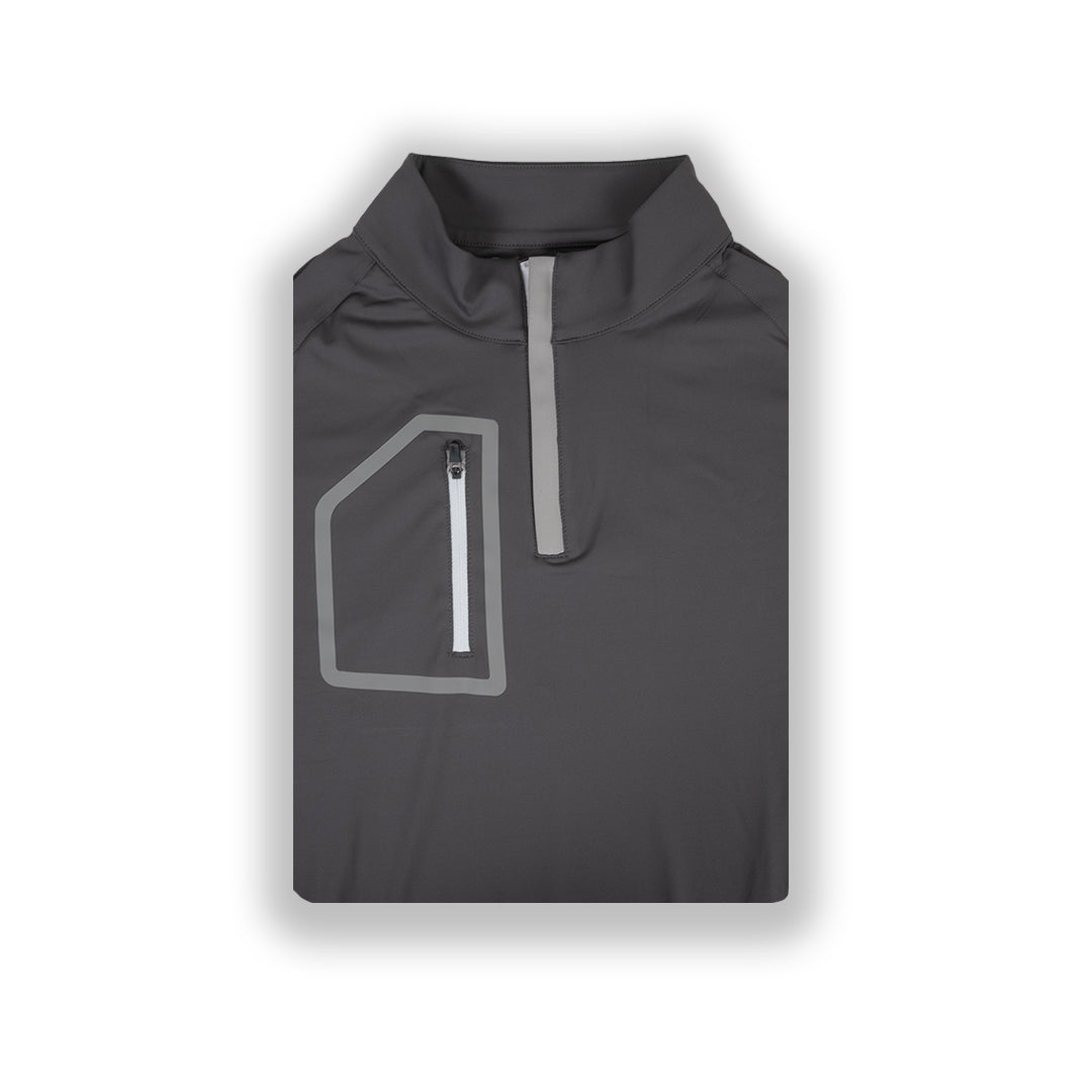 Dark Gray Men's Q-Zip - The Golf Guys Online