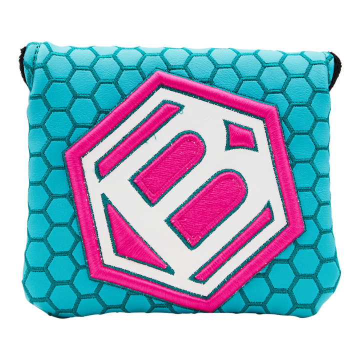 Bettinardi 2020 Jumbo Hex B Teal/Pink Specialty Run Mallet Putter Headcover