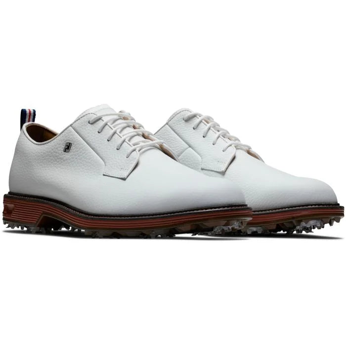 FootJoy DryJoys Premiere Golf Shoes (Previous Season) - White/Brick 53992 - The Golf Guys Online