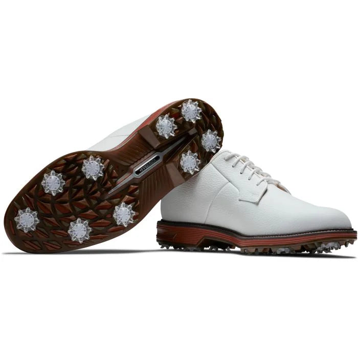 FootJoy DryJoys Premiere Golf Shoes (Previous Season) - White/Brick 53992 - The Golf Guys Online