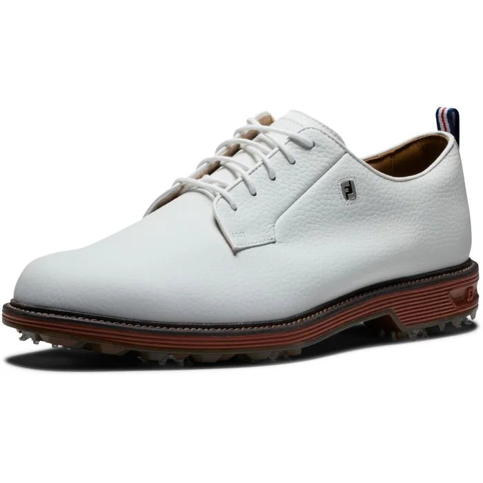 FootJoy DryJoys Premiere Golf Shoes (Previous Season) - White/Brick 53992 - The Golf Guys Online